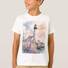 Camiseta Faro pintado a la acuarela
