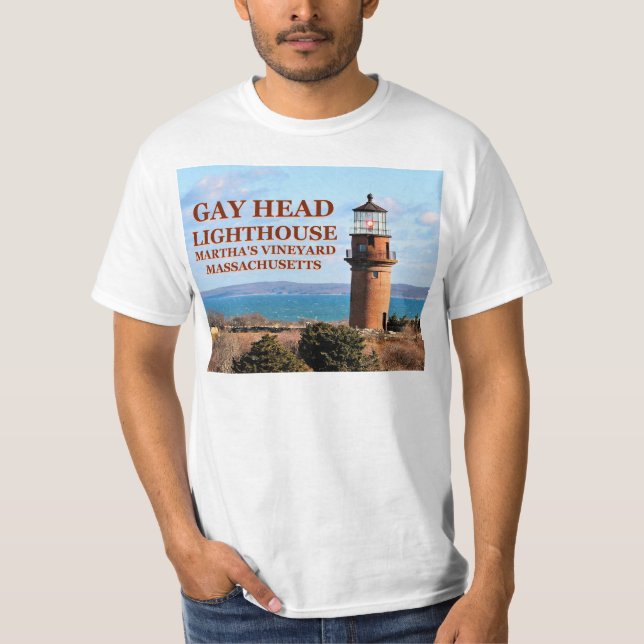 Camiseta Faro principal gay, MAMÁES del Martha's Vineyard (Anverso)