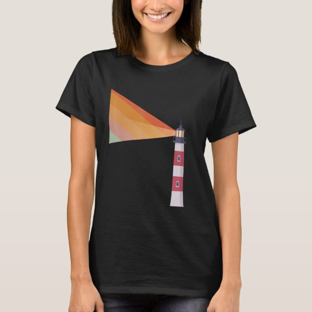 Camiseta Faro Rainbow Pop Culture Surf Skate Retro (Anverso)