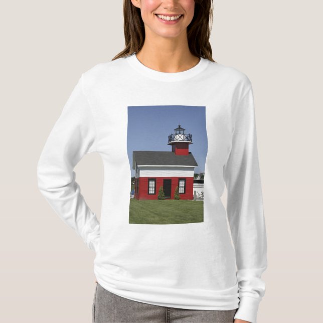 Camiseta Faro reubicado en la orilla en Douglas cerca (Anverso)