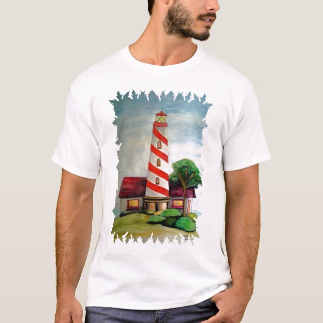 Camiseta Faro rojo y blanco (Anverso)