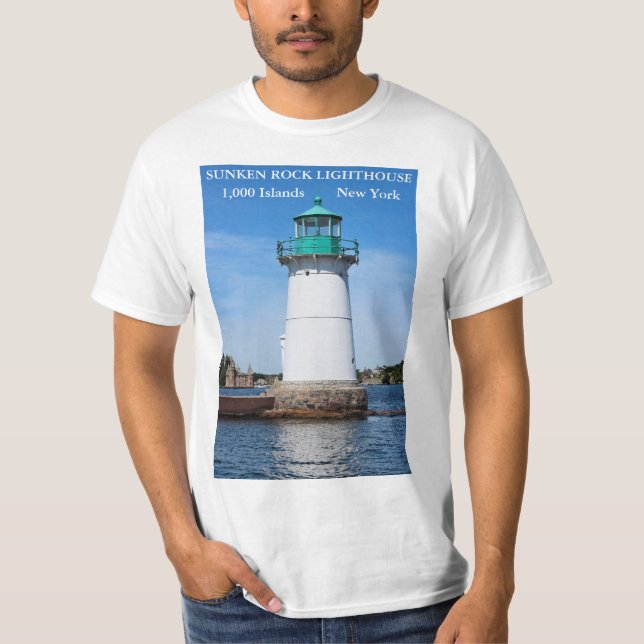 Camiseta Faro Sunken Rock, Nueva York (Anverso)