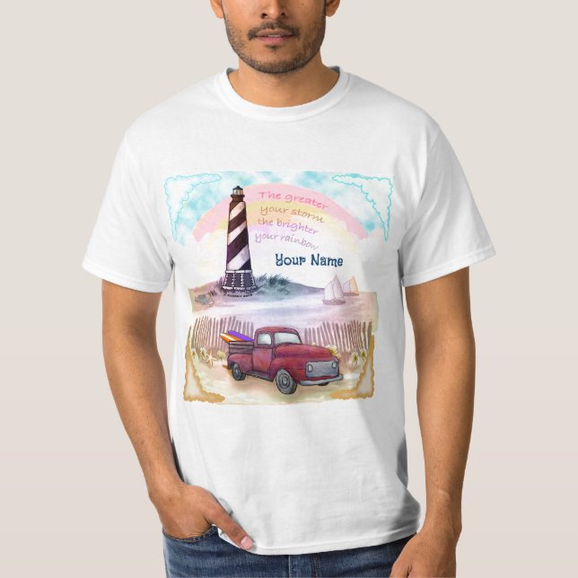 Camiseta Faro tormentoso camión (Anverso)