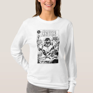 Camiseta Faroles verdes volando, negro y blanco