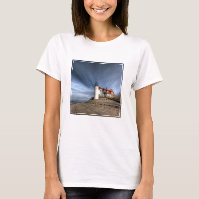Camiseta Faros | Point Betsie Lake Michigan (Anverso)