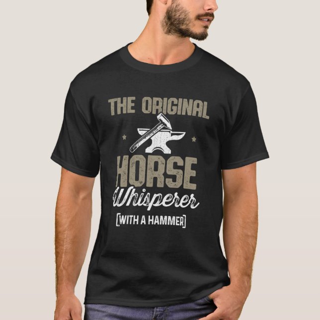 Camiseta Farrier Dad Original Horse Whisperer con martillo (Anverso)