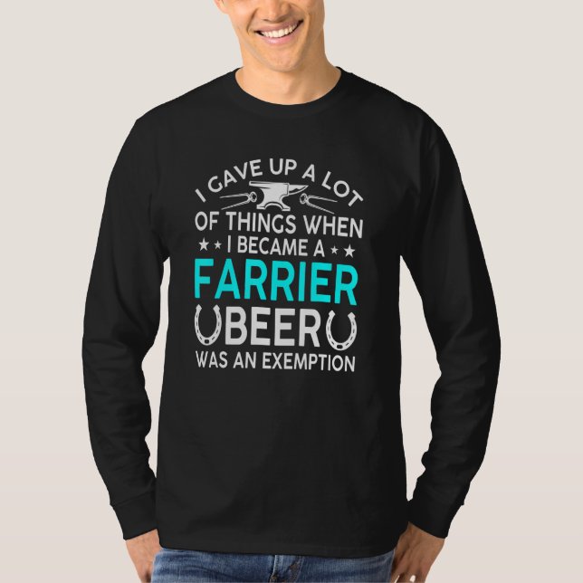 Camiseta Farrier Gave Horseshoe Trimming Equine Shoein (Anverso)