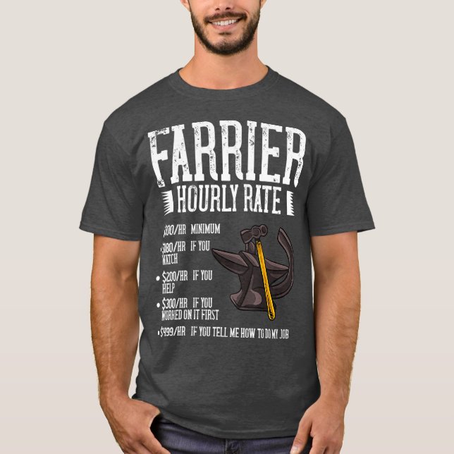 Camiseta Farrier Horseshoe Gift Hoof Tools (Anverso)
