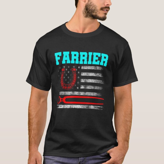 Camiseta Farrier Horseshoe Hoof Trimming Equine Shoeing _36 (Anverso)