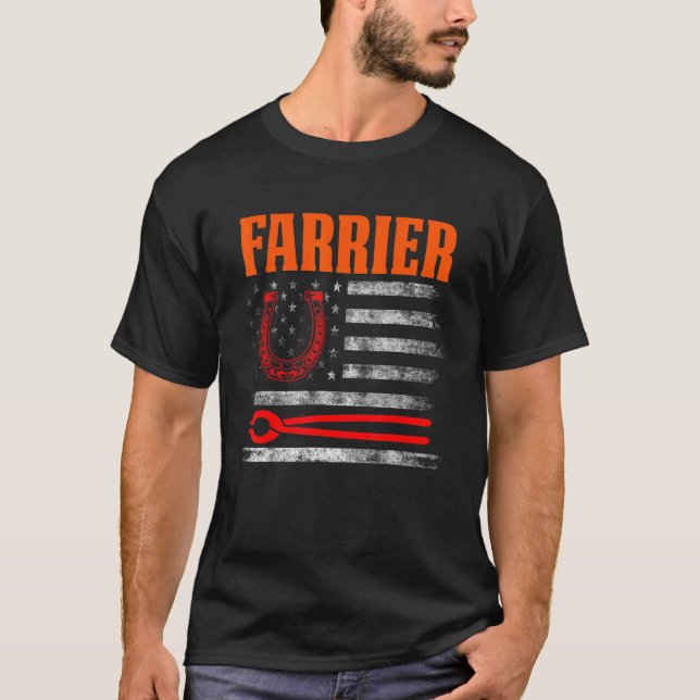 Camiseta Farrier Horseshoe Hoof Trimming Equine Shoeing 39 (Anverso)