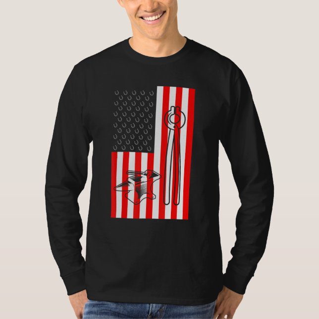 Camiseta Farrier Horseshoe Hoof Trimming Equine Shoeing  7 (Anverso)