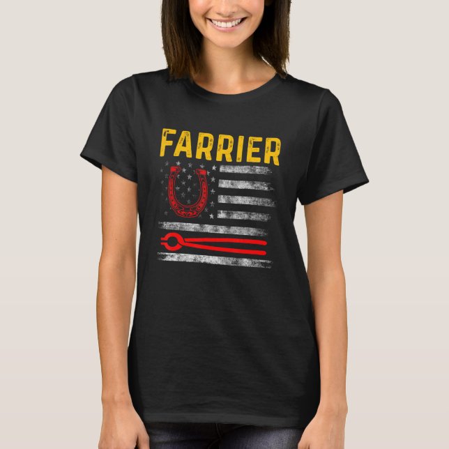 Camiseta Farrier Horseshoe Hoof Trimming Equine Shoeing 93 (Anverso)
