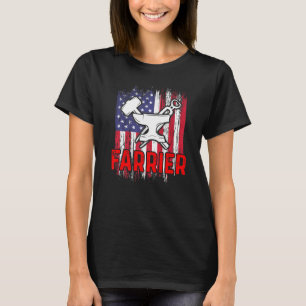 Camiseta Farrier Horseshoe Trimming Equine Shoe _4