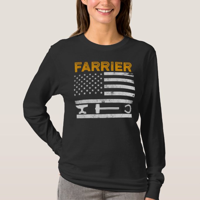 Camiseta Farrier Horseshoe Trimming Equine Shoeing _45 (Anverso)