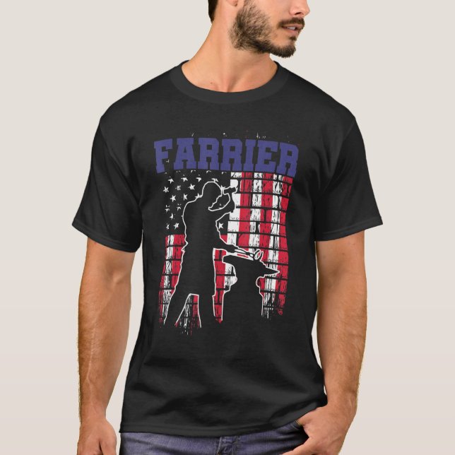 Camiseta Farrier Horseshoe Trimming Equine Shoeing _51 (Anverso)