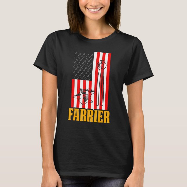 Camiseta Farrier Horseshoe Trimming Equine Shoing T (Anverso)
