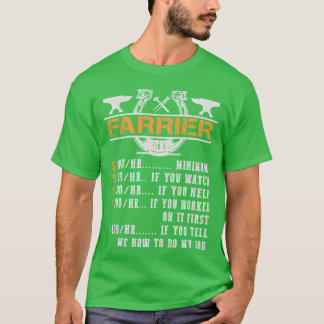 Camiseta Farrier Hourrate Farrier Horse divertido