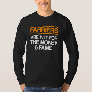 Camiseta Farrier Money Horseshoe Trimming Equine Shoei