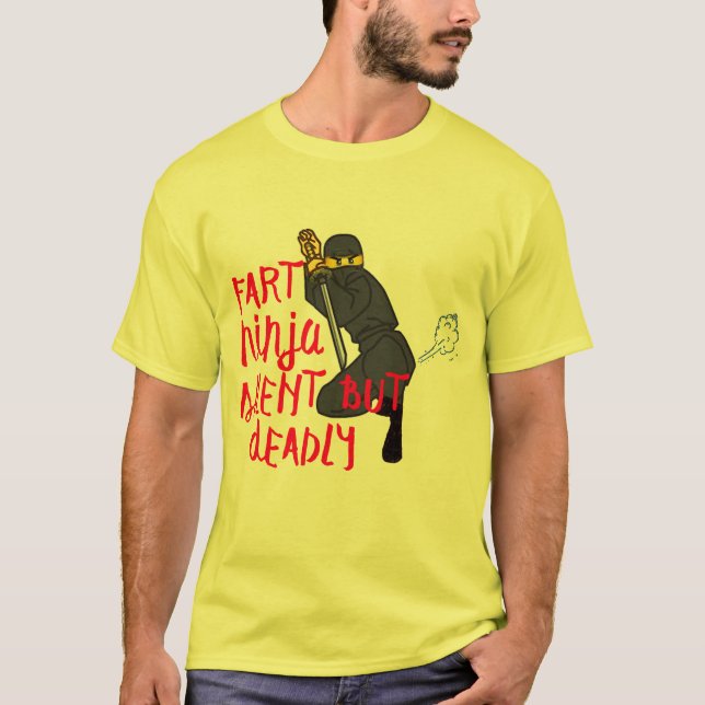 Camiseta fart ninja chiste de humor silencioso pero mortífe (Anverso)