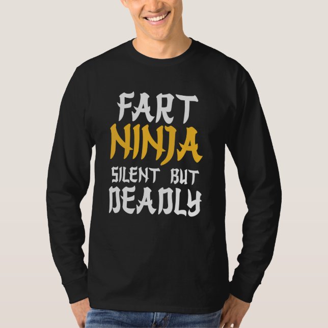 Camiseta Fart Ninja Humor silencioso pero mortal en el baño (Anverso)
