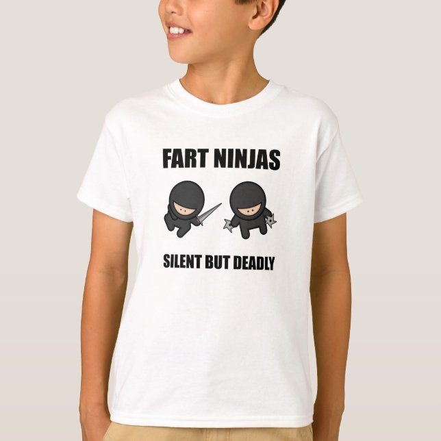 Camiseta Fart Ninjas silencioso pero muerto (Anverso)