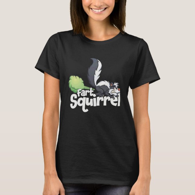 Camiseta Fart Squirrel Skunk Farting Animal (Anverso)