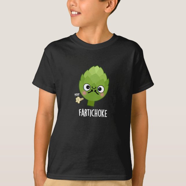 Camiseta Fartichoke Funny Farting Artichoke Pun Dark BG (Anverso)
