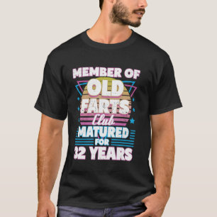 Camiseta Farts Club de 32 años Funny 32nd Birthday Men Da