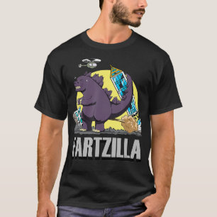 Camiseta Fartzilla Funny Dinosaur Dino Chiste Silly Hum
