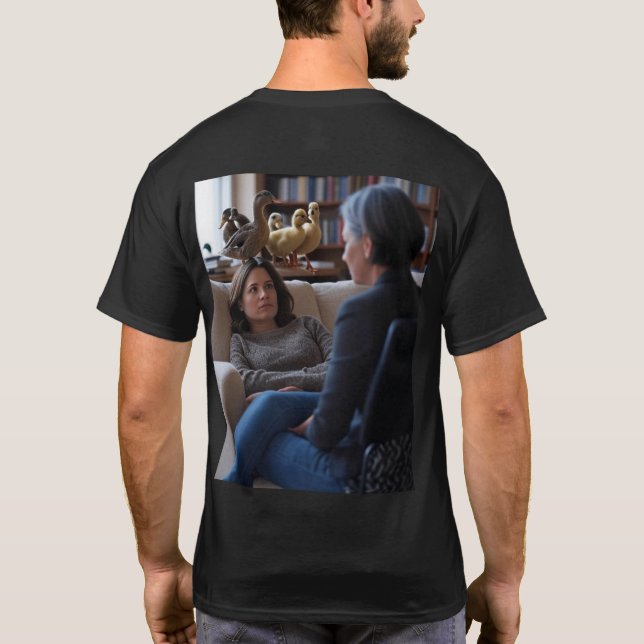 Camiseta Fascination With Ducks men black T-shirt back (Reverso)