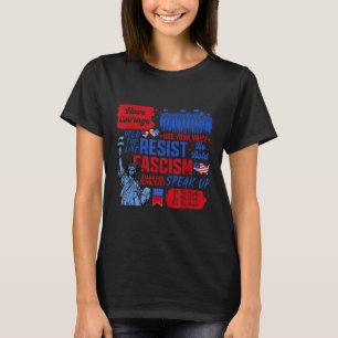 Camiseta Fascismo Resista Estatua Activista Liberal De Libe