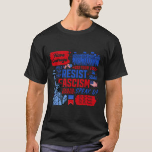 Camiseta Fascismo Resista Estatua Activista Liberal De Libe