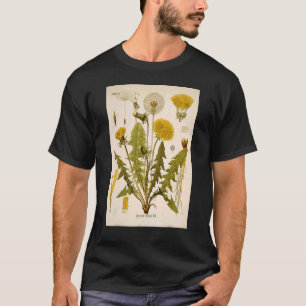 Camiseta Fase de flores de Dandelion amarillo Il botánico v