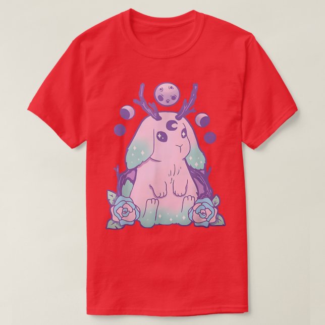 Camiseta Fase De La Luna De Rabit Kawaii Pastel Gótico Para (Diseño del anverso)