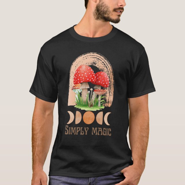 Camiseta Fase lunar del hongo arcoiris del Magic Boho (Anverso)