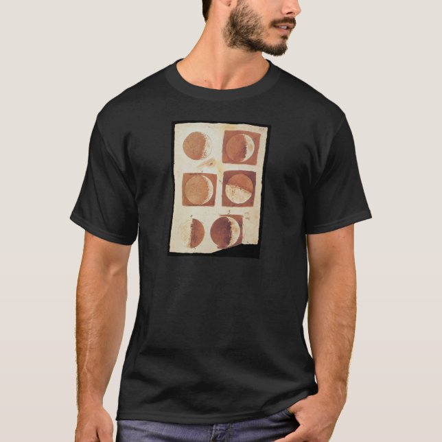 Camiseta Fases 1616 de la luna de Galileo (Anverso)