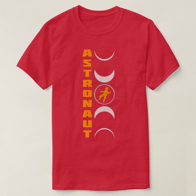 Camiseta Fases astronautas de la luna (Diseño del anverso)