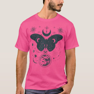 Camiseta Fases celestes de la luna Wicca Boho Moth Mistical