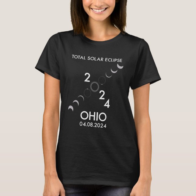 Camiseta Fases de eclipse solar total de Estados Unidos 8 d (Anverso)