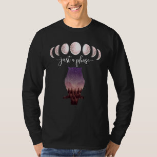 Camiseta Fases De Fase De La Lechuza Nocturno Morada F