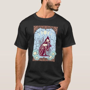 Camiseta Fases de gatos en la luna bohemias Boho Nouveau Vi