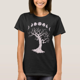 Camiseta Fases de la Luna Árbol gótico
