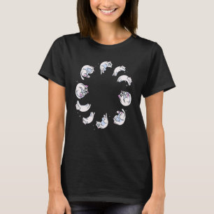 Camiseta Fases de la Luna Astrología Gato Wicca Bruja Adora