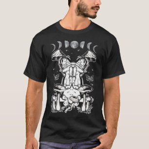 Camiseta Fases de la luna mágica de la rana estética del ho