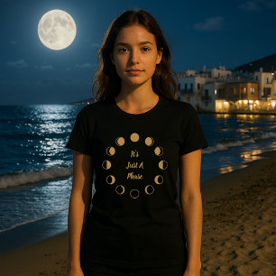 Camiseta Fases de la luna que sacuden a Gibbous y la media 