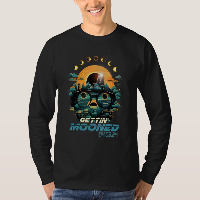 Camiseta Fases del eclipse Eclipse total de sol siendo luna (Anverso)