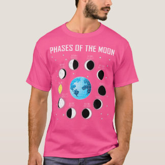 Camiseta Fases Del Espacio De Camisas De La Moon Shirt Moon