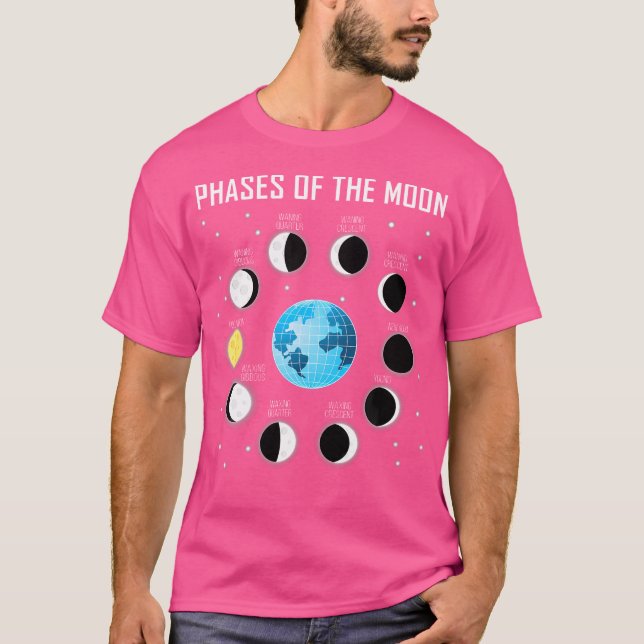 Camiseta Fases Del Espacio De Camisas De La Moon Shirt Moon (Anverso)