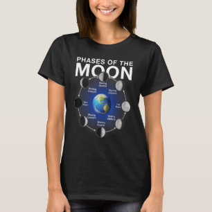 Camiseta Fases del espacio de fase de la luna de la luna