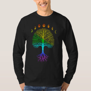Camiseta Fases Del Yoga Retro Retro De La Luna
